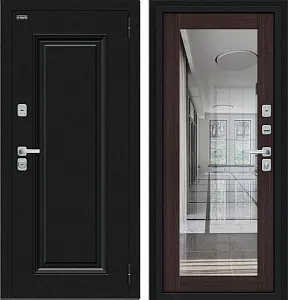 Товар Дверь Браво Thermo Флэш МФ/BChrome Букле черное/Wenge Melinga DIS007444